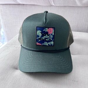 RVCA Black Mesh Trucker Hat with VA Logo